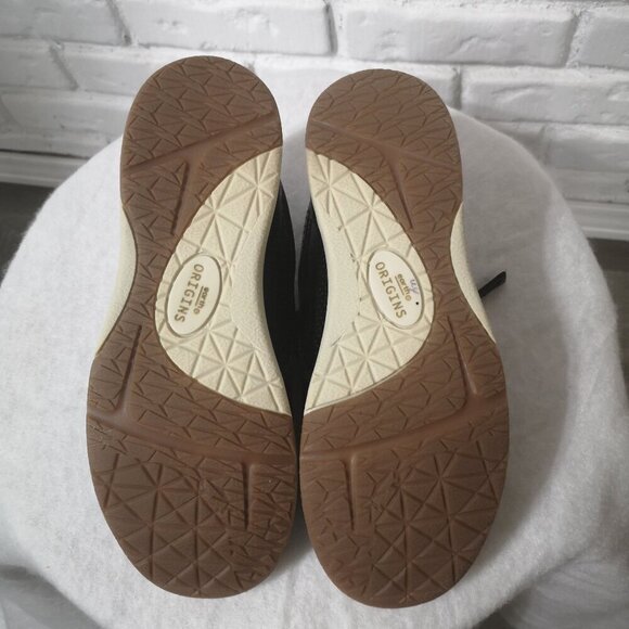 Earth Origins Ladies Size 6.5 Black with Side Zippers Cushioned Insole Loafers - Picture 7 of 8